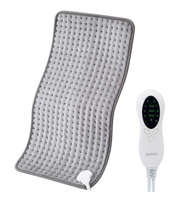 Gray JKMAX heating pad with controller