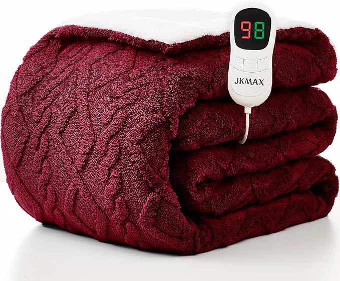 Red JKMAX heated blanket with controller